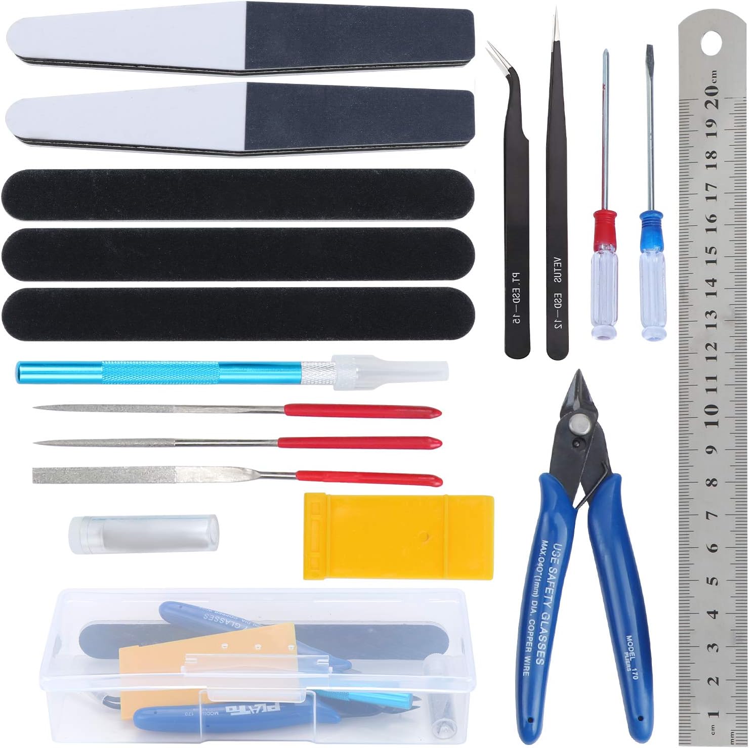HSEAMALL 18 Pièces Outils de Modélisme Gundam Modèle Outils Kit Maquette Construction Modèle de