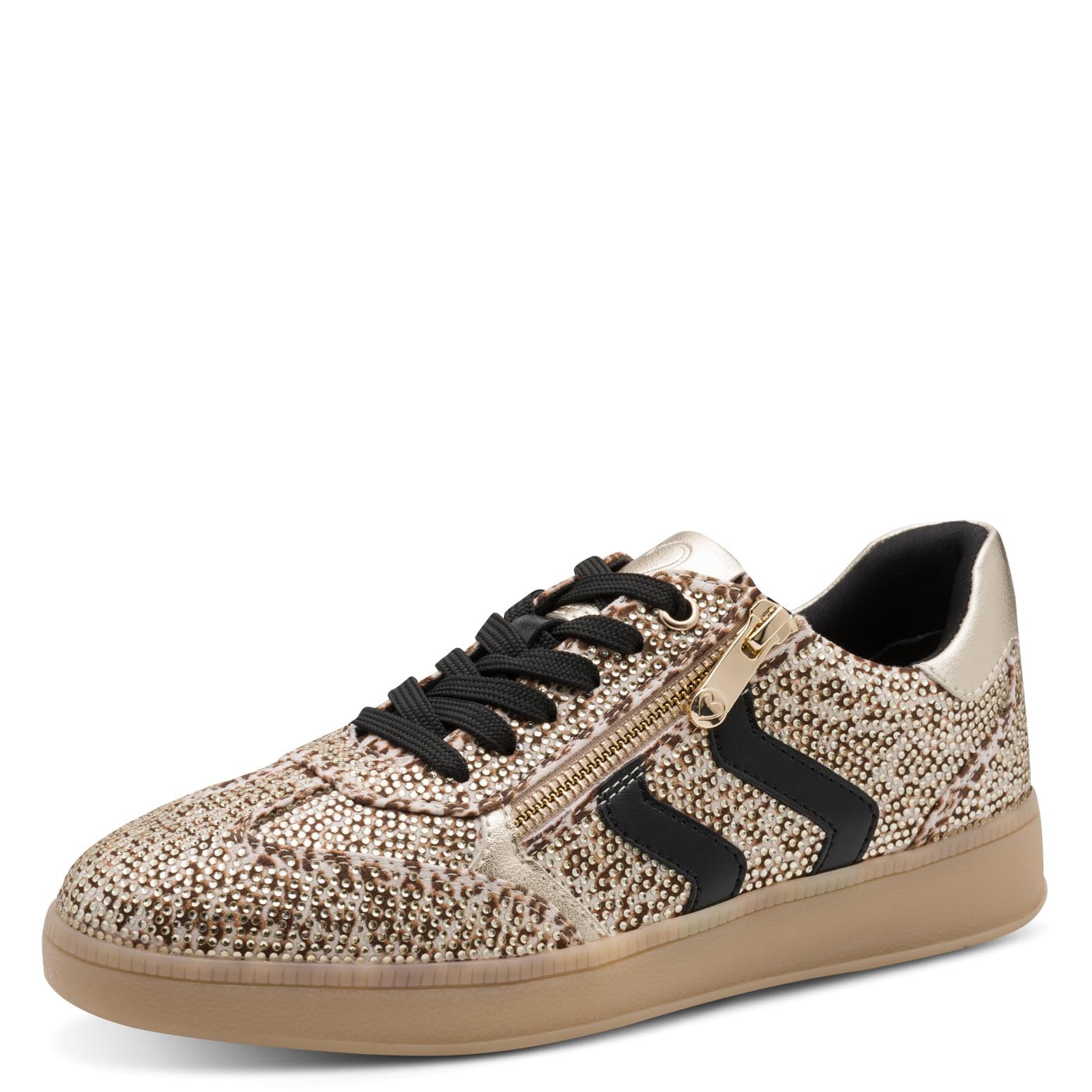 MARCO TOZZI Women's Sneaker Soft Feel Me Removable Footbed Soft Lining Modern, Beige (Leo Dune Comb), 4.5 UK