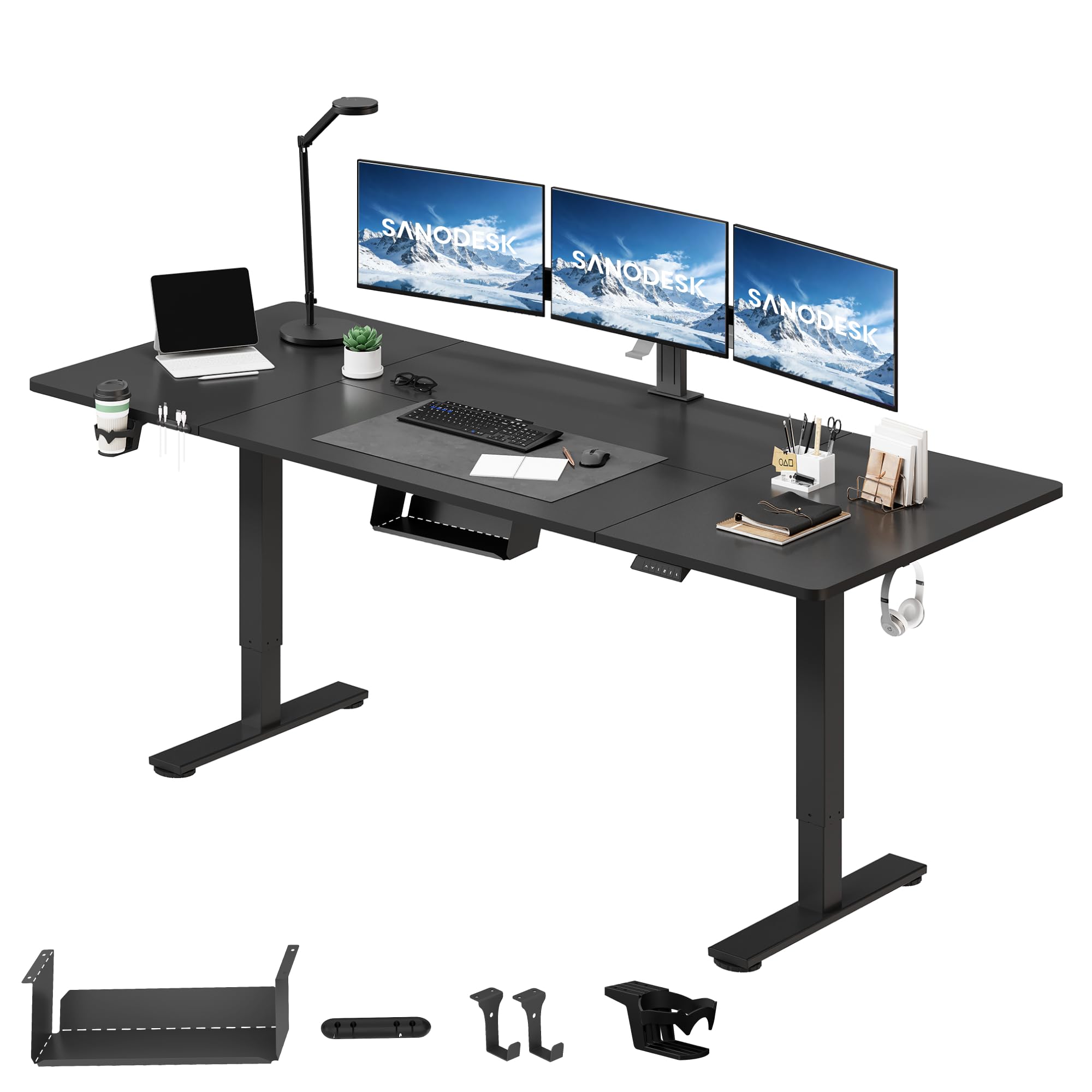 SANODESK Höhenverstellbarer Schreibtisch Elektrischer Ergonomischer Schreibtisch