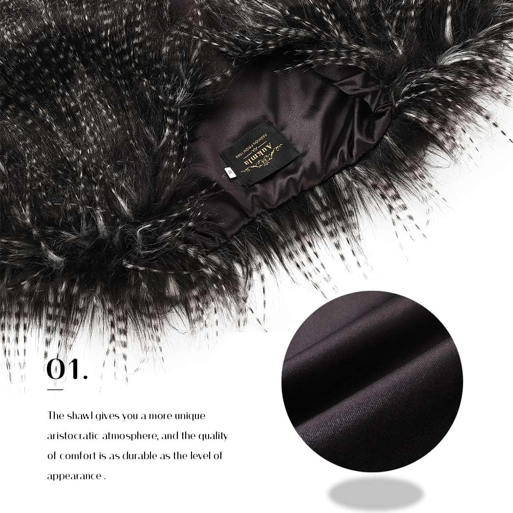 Edary Women Faux Fur Jacket Long Sleeve Coat Short Open Front Fur Coat Winter Warm Shaggy Faux Fur Parka for Women and Girl : Clothing, Shoes & Jewelry