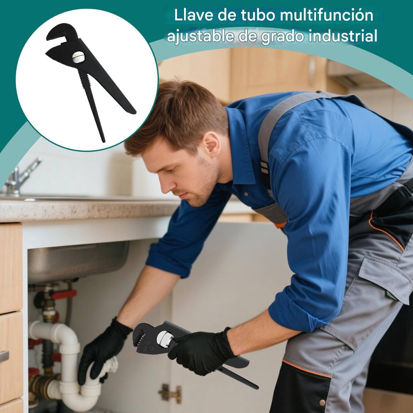 Klucz do rur ze stali węglowej, antypoślizgowe szczypce hydrauliczne do uszczelek, podgrzewaczy wody, zlewów, toalet, narzędzie do kuchni, łazienki i hydrauliki rolniczej