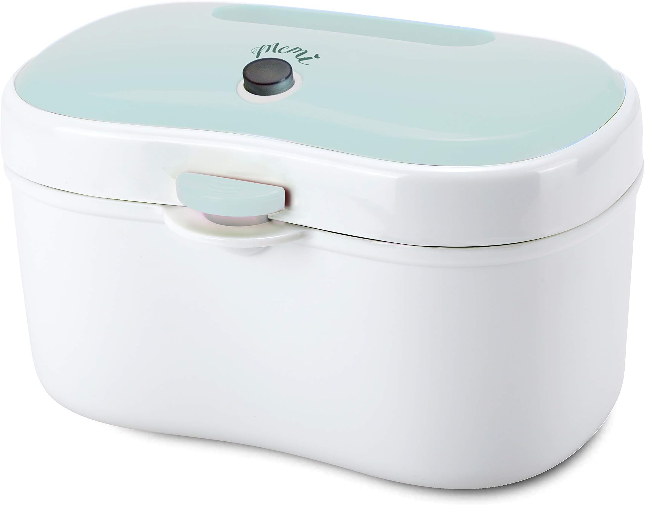 MEMI Cozy Wipe Warmer and Dispenser | Modern | Convenient | Neat Design | USB Charging with Plug | Baby Gift | Blue