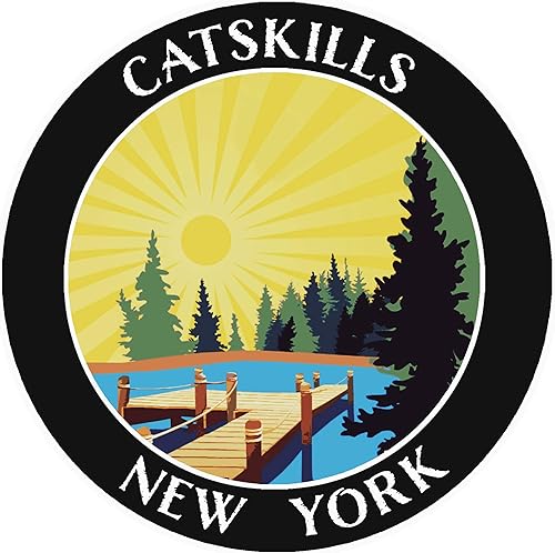 Miniatura 5 de Lake Dock - Catskills - Nueva York 3.5" DIY Adhesivo de vinilo adhesivo de aventura vacaciones tema novedad apliques