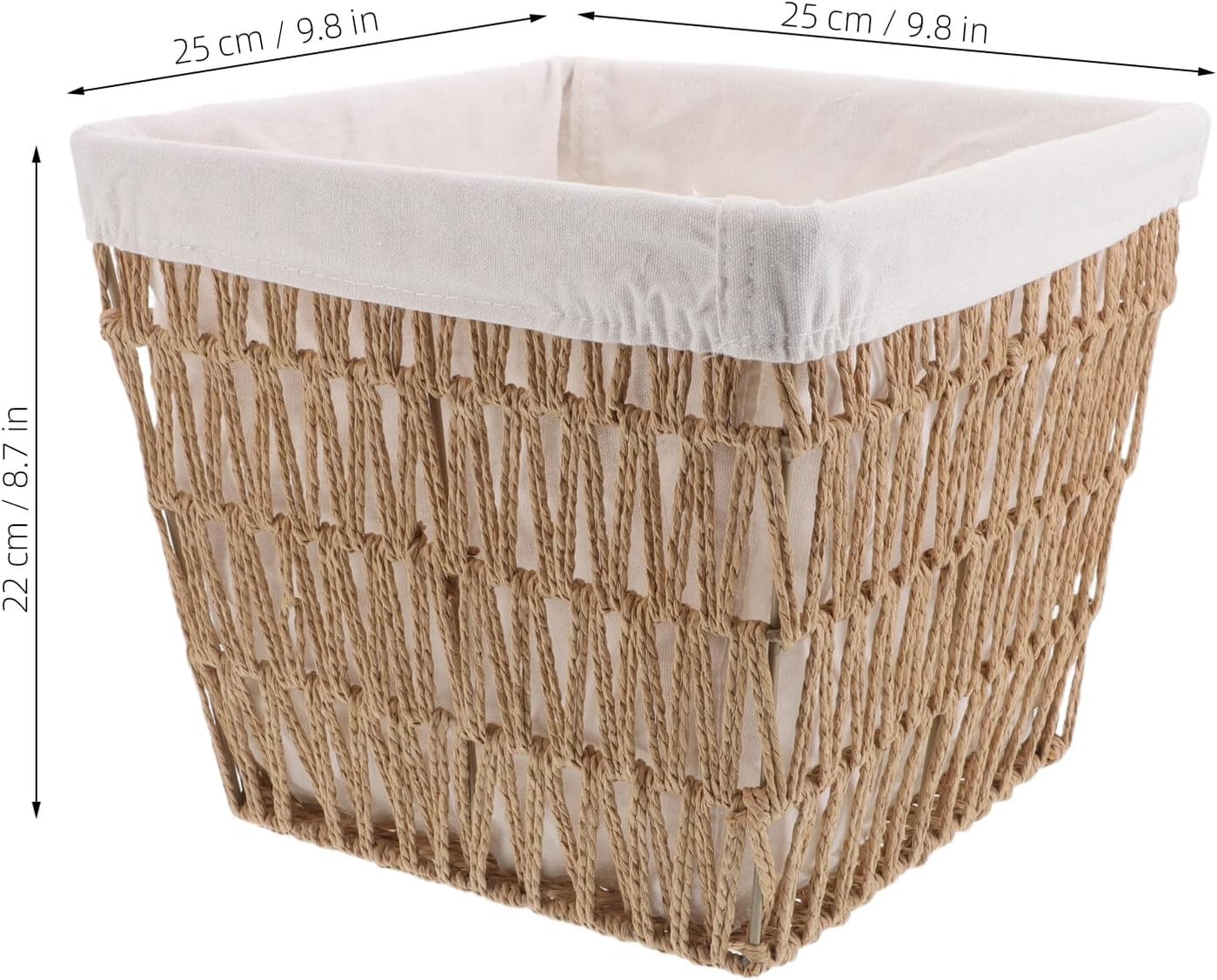 Angoily Handwoven Bread Basket with Cotton Liner Small Woven Storage Basket for Snacks and Table Serving for Kitchen and Picnic Use