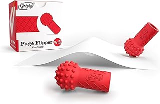 Griply (5 Pieces) Rubber Page Flipper | Rubber Fingers Tips Replacement | Pencil Topper | Rubber Eraser