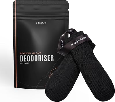 BOXRAW Boxing Glove Deodorizers - Moisture Absorbing Glove Dryer & Odor Neutralizer - Infused Inserts for a Fresh Scent, Ideal Boxing Accessories for Men & Women - One Size - Pair