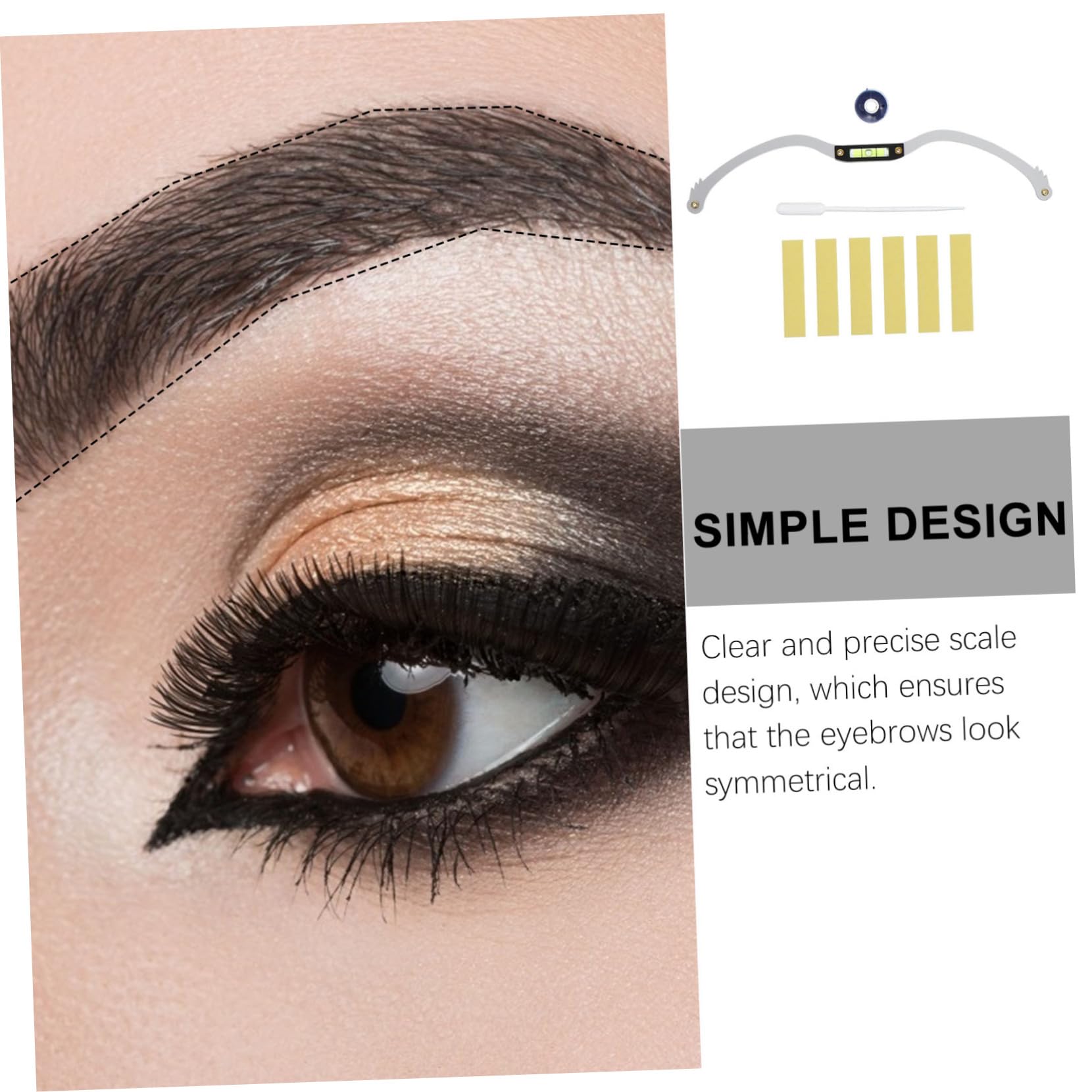 Healvian 3pezzi Strumento Di Misurazione Sopracciglia Righello Posizionamento Per Microblading Design Curvo Leggero Per Sopracciglia Simmetriche e Naturali