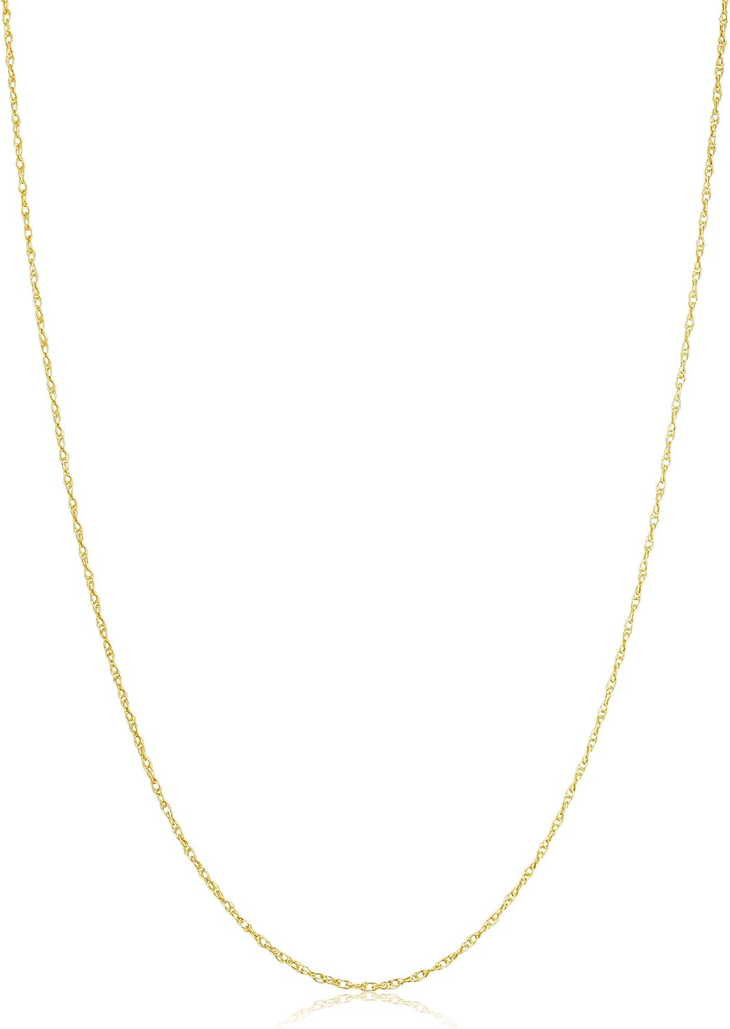 Kooljewelry Sterling Silver or Yellow Gold and Sterling Silver Rope Chain Necklace For Women (1.1 mm, 1.5 mm, 1.8 mm or 2.4 mm - Sizes from 14 to 30 inches long)