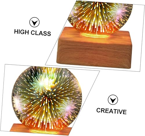 Miniatura 4 de Housoutil Luces nocturnas para decoración de cristales, proyector de luz para bola de vidrio, lámpara de mesa, luz nocturna con globo de vidrio,