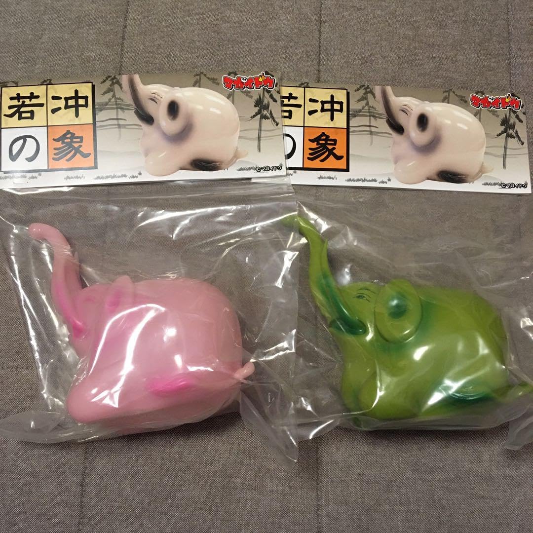 Amazon.co.jp: 若冲の象 4体セット マガイドウ 中空工房 伊藤