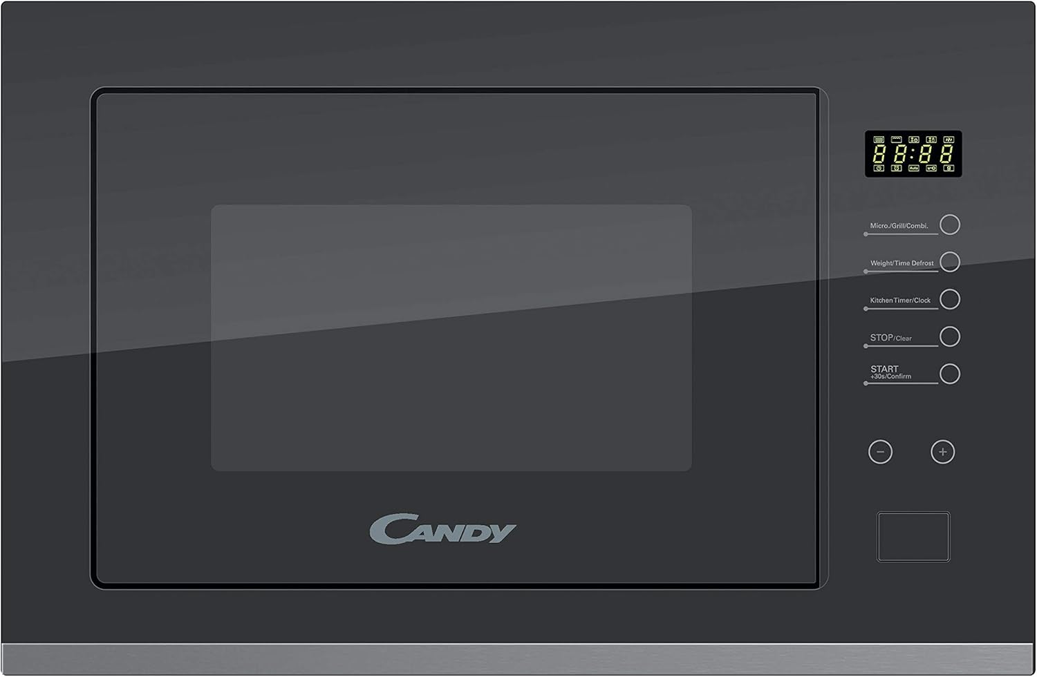 Candy MIG25BNT Forno a Microonde da Incasso con Grill, 25 Litri, 900W, Display Digitale, 8 Livelli di Potenza, 59.5x38.8x40.1 cm, Nero Candy MIG25BNT Forno a Microonde da Incasso con Grill, 25 Litri, 900W, Display Digitale, 8 Livelli di Potenza, 59.5x38.8x40.1 cm, Nero