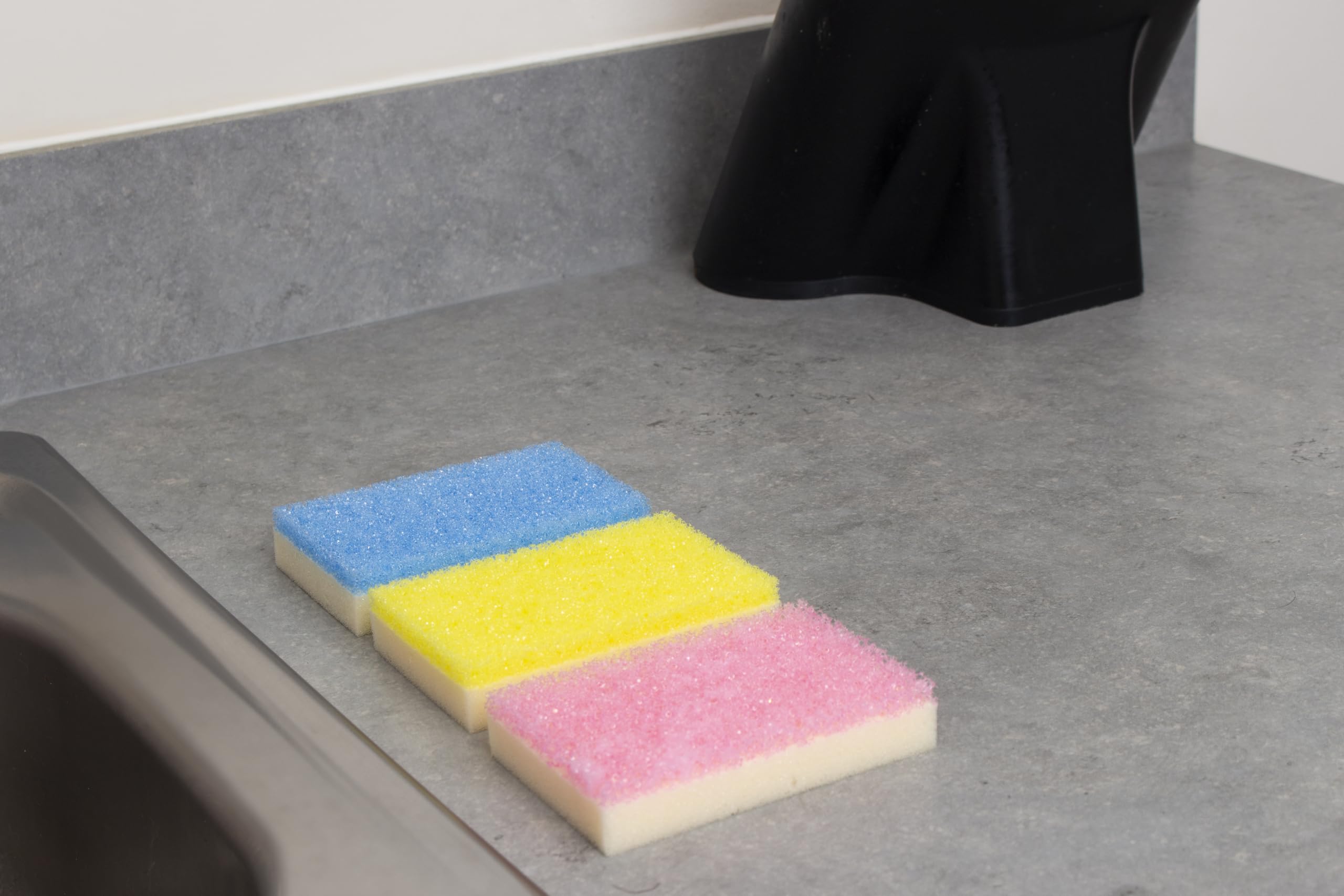 Ricariche Spugna Dishmatic Anti-Graffio - Confezione Da 3, Colore Blu, Lavabili E Riutilizzabili