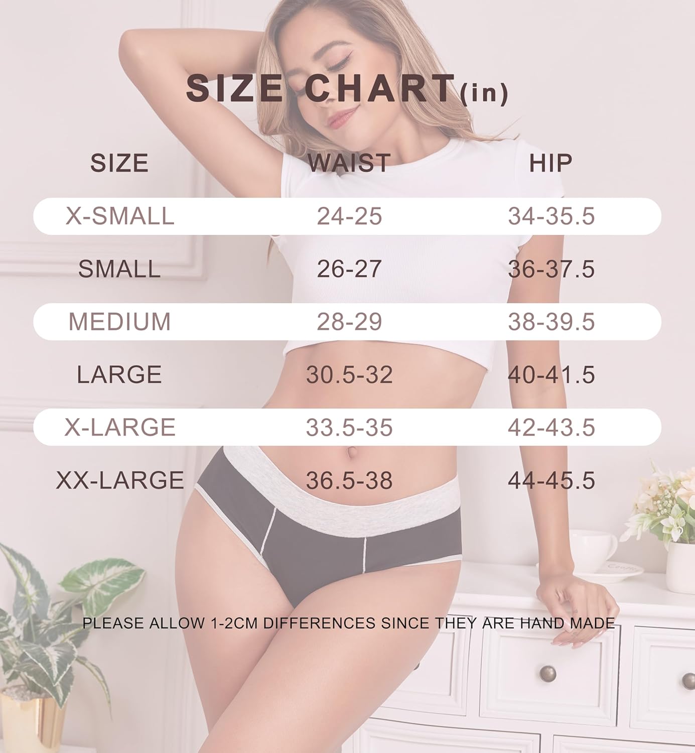 Cotton Underwear for Women Mid Rise Hipster Panties Full Briefs Stretchy Ladies Full Coverage Panties - Image 6