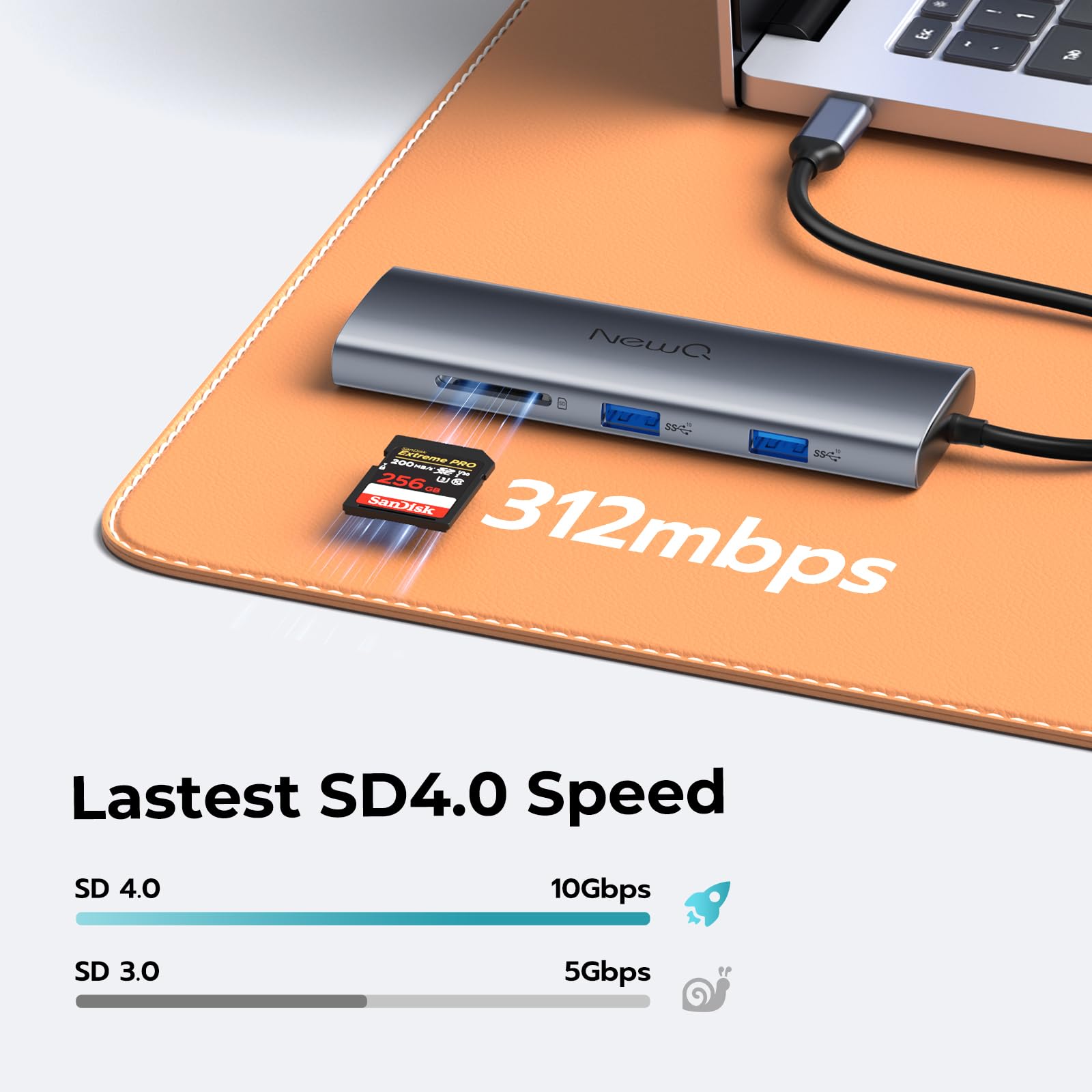 Koncentrator USB C z obsługą Dual/Triple Monitor, 4K 30-60 Hz HDMI, 100 W PD, 6X USB 10 Gbit/s, SD4.0, stacja dokująca typu C do systemu Windows/Chrome OS, z kablem wideo USB C