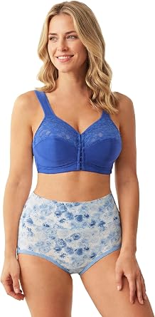 Comfort Choice Womens Plus Size Easy Enhancer Front-Close Wireless Bra