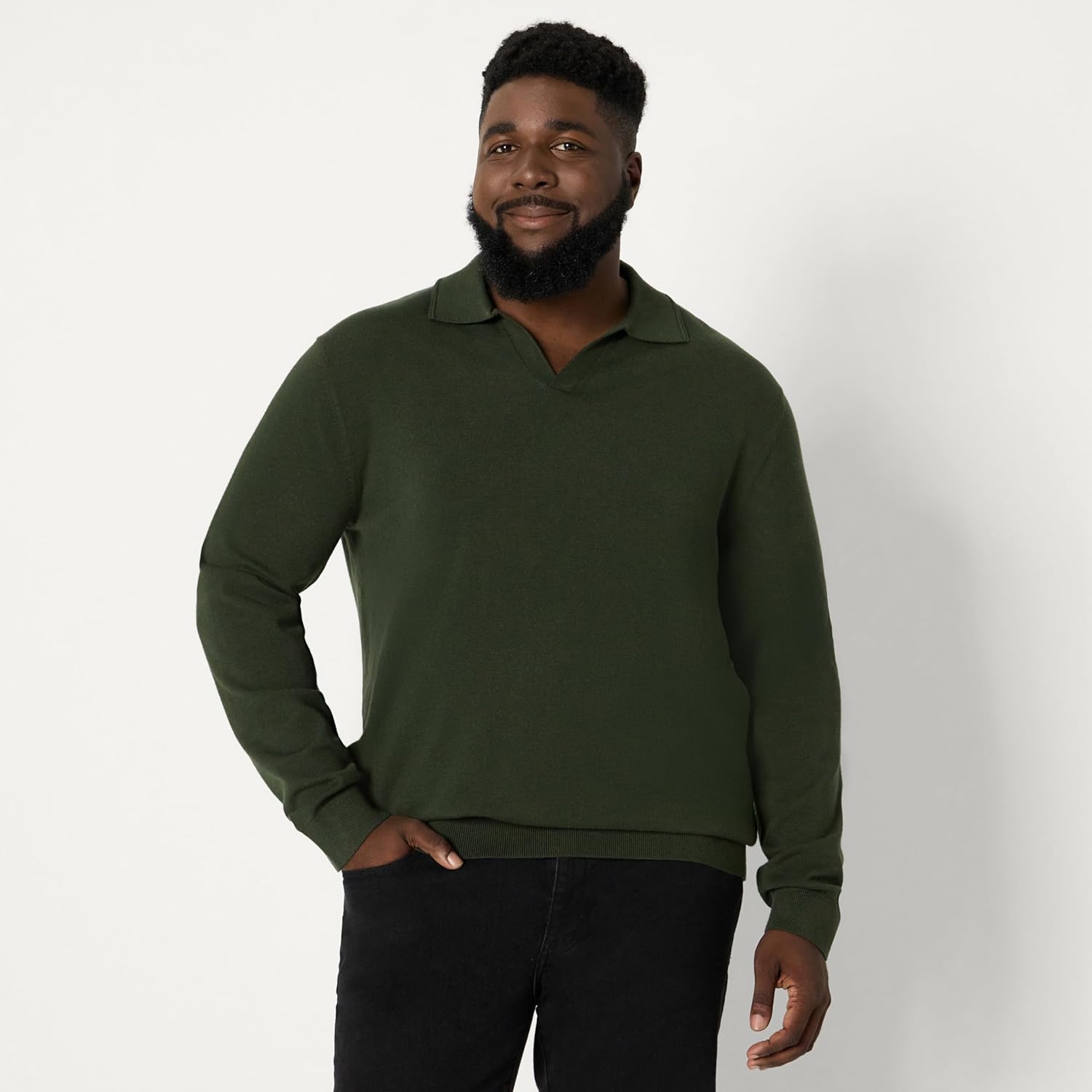 Amazon Essentials Men's Long Sleeve Regular Fit Knit Polo Sweater - Image 6