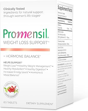 Promensil Weight Loss Support - Berberine HCL Supplement for Women, Healthy Weight Management, Metabolic Health with ECGC Green Tea Extract, 1500mg Berberine Per Serving - 60 Tablets