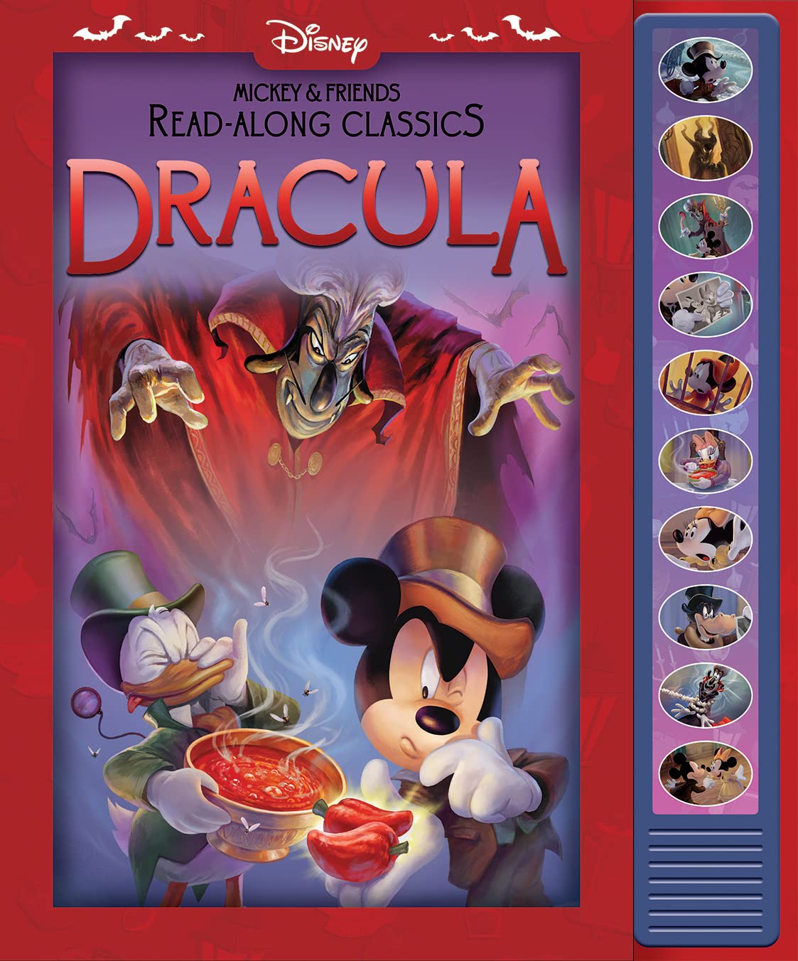Disney Mickey Mouse and Friends Read-Along Classics - Dracula Interactive Sound Book - Press Buttons to Hear Story Read Aloud - PI Kids