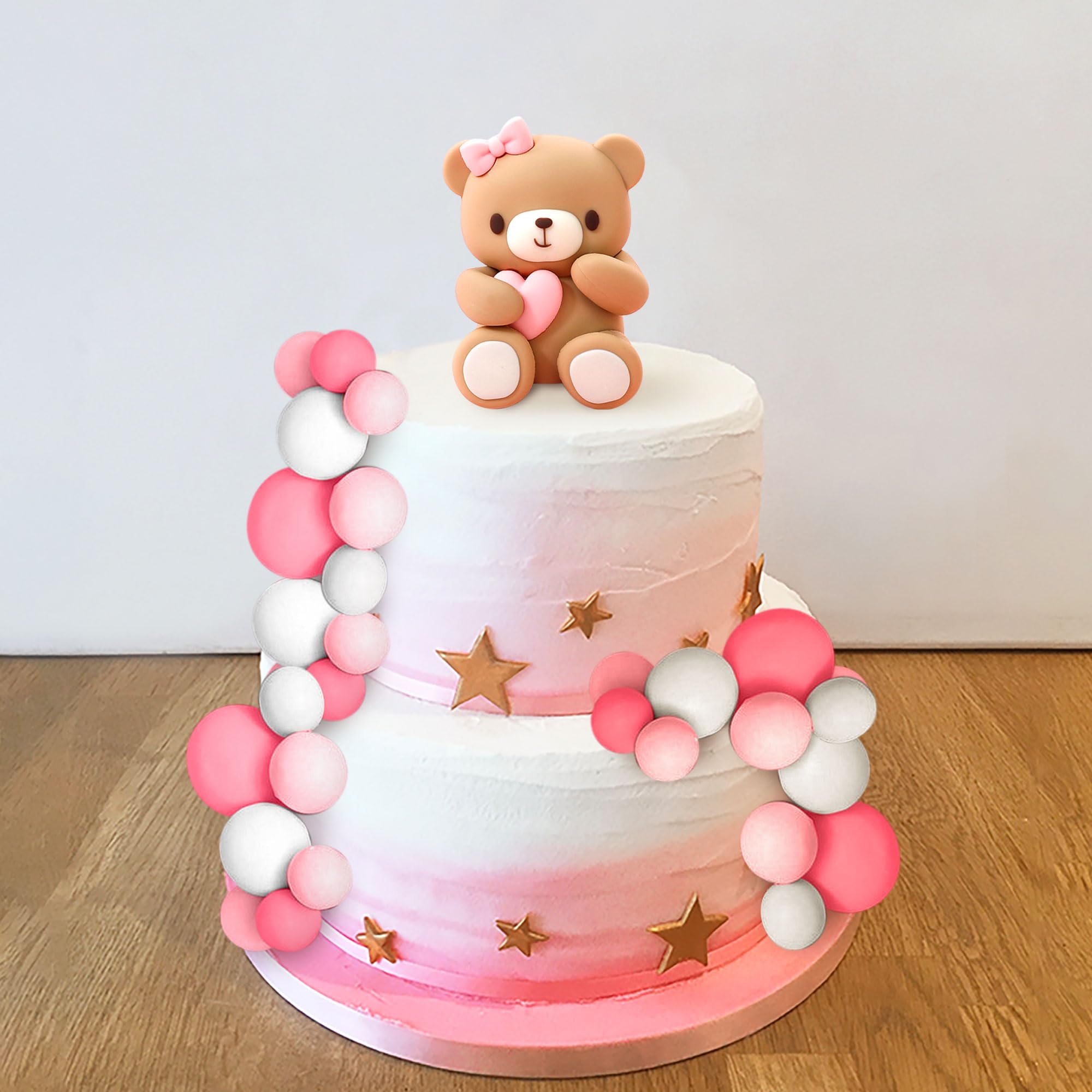 Ours En Peluche Décoration Dé Gâteau Comestible Baptême Douche De