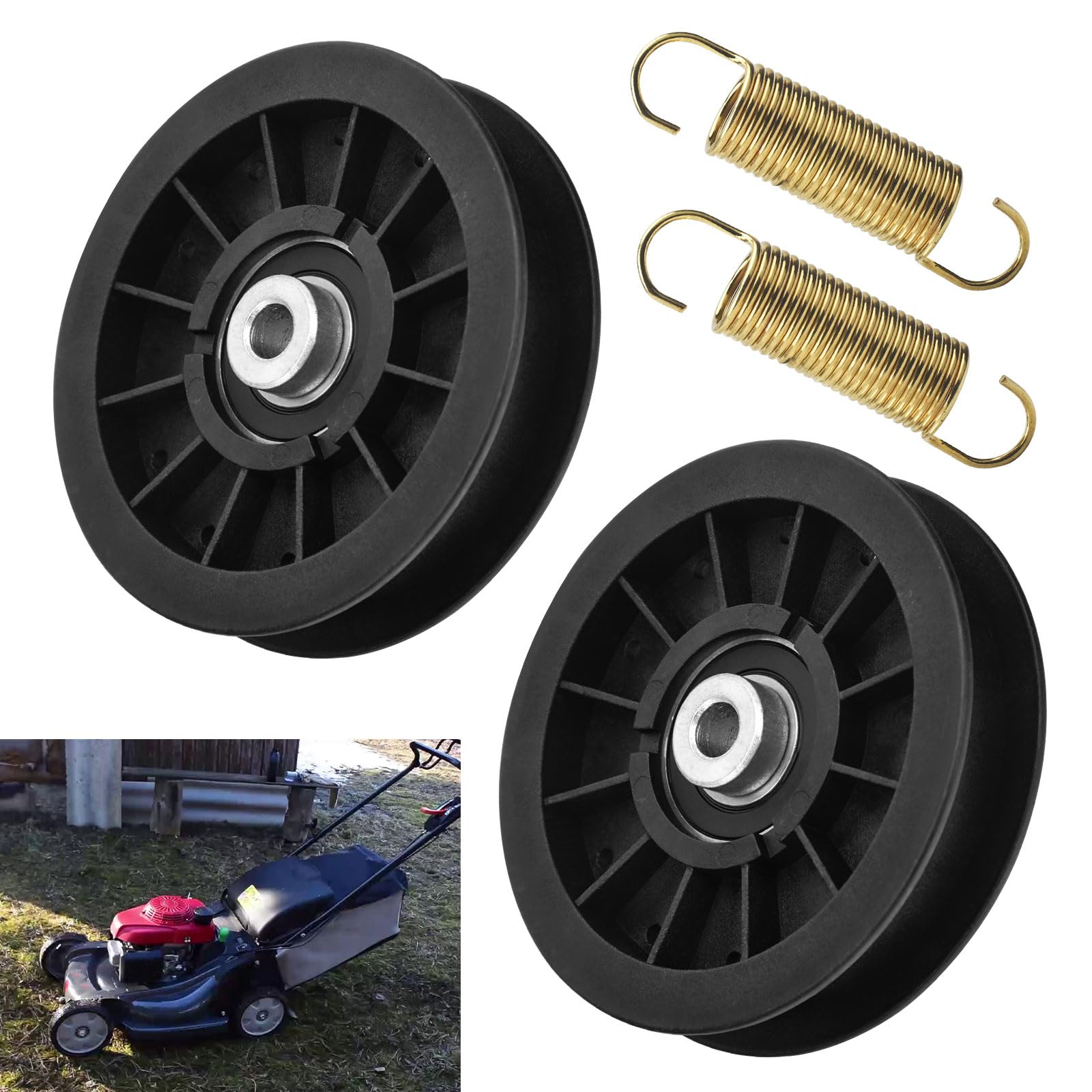 AMTHKNO 109-3397 - Polea tensora plana para cortacésped Exmark Toro, sustituye a 280-511, compatible con 74812 74813 74814 74815 74816 74818 74820 74822 74823 74824 4832 74914