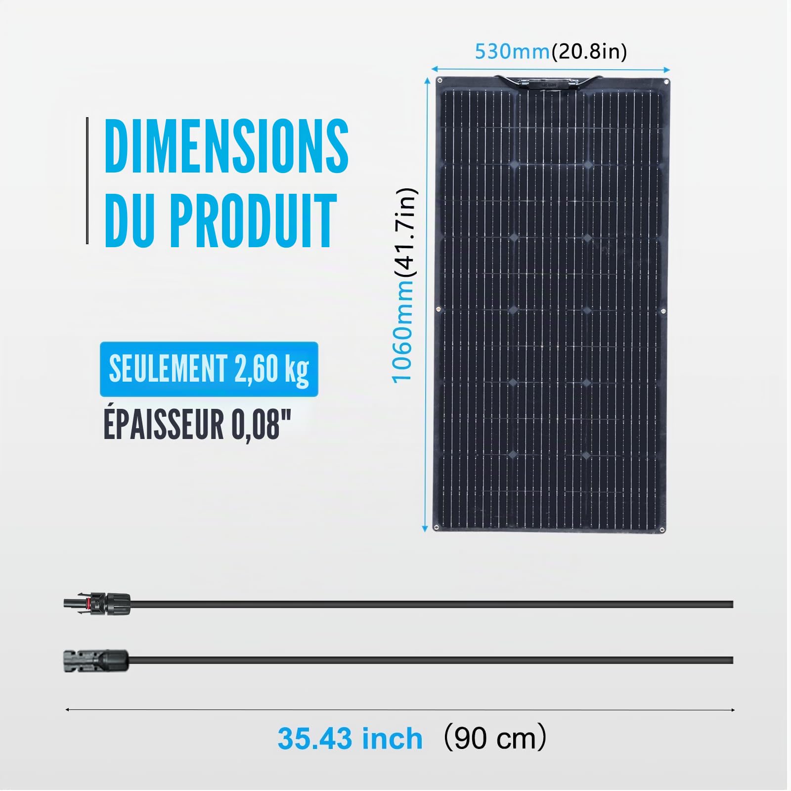 XINPUGUANG Kit Panneau Solaire 200W 12V, 2 pcs 100W 12V Flexible Module Solaire monocristallin, Contrôleur 20A pour Camping-Car, Bateau, Tente, Voiture, remorque, Batterie 12 V