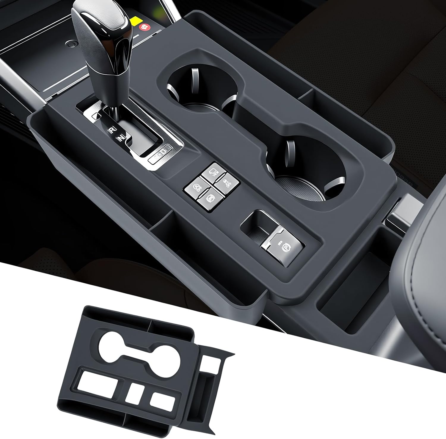 BIBIBO for New 2026 Subaru Outback Gear Shift Panel Cover 2026 Subaru Outback(Premium,Limited,Touring,Wilderness,Limited XT,Touring XT) Gear Shift Trim Cover Silicone w/Side Storage Box