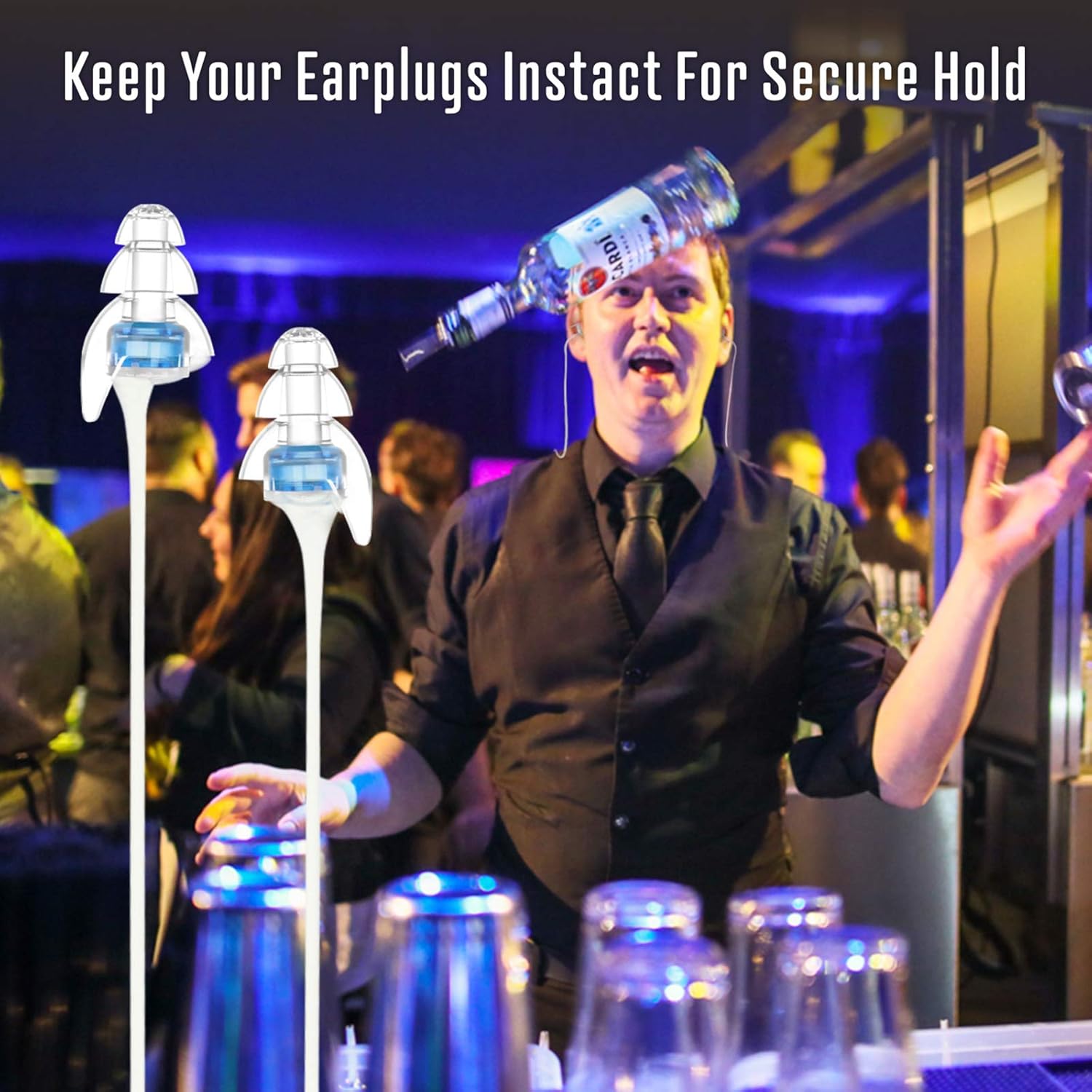 High Fidelity Concert Ear Plugs, Hearprotek Noise Reduction Music Earplugs, Hearing Protection for Musicians, Festival, DJ’s, Nightclub, Concerts, Drummers and Other Loud Events : Health & Household