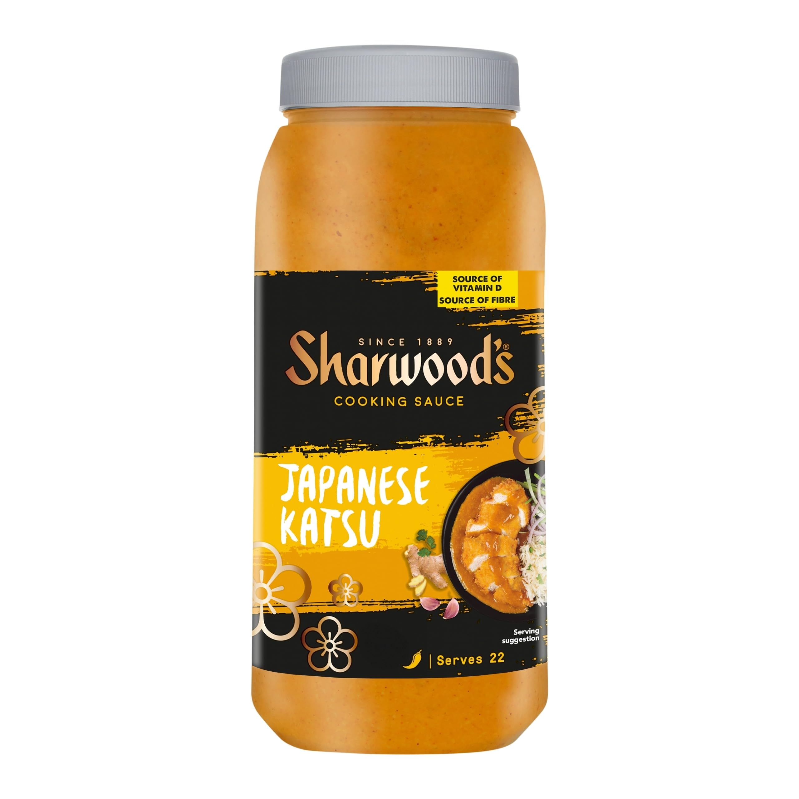 Sharwood's Katsu Curry Sauce, Smooth Japanese‑Style Curry Sauce with Vegetables & Coconut, Catering Jar, 2.25 kg (Pack of 1)