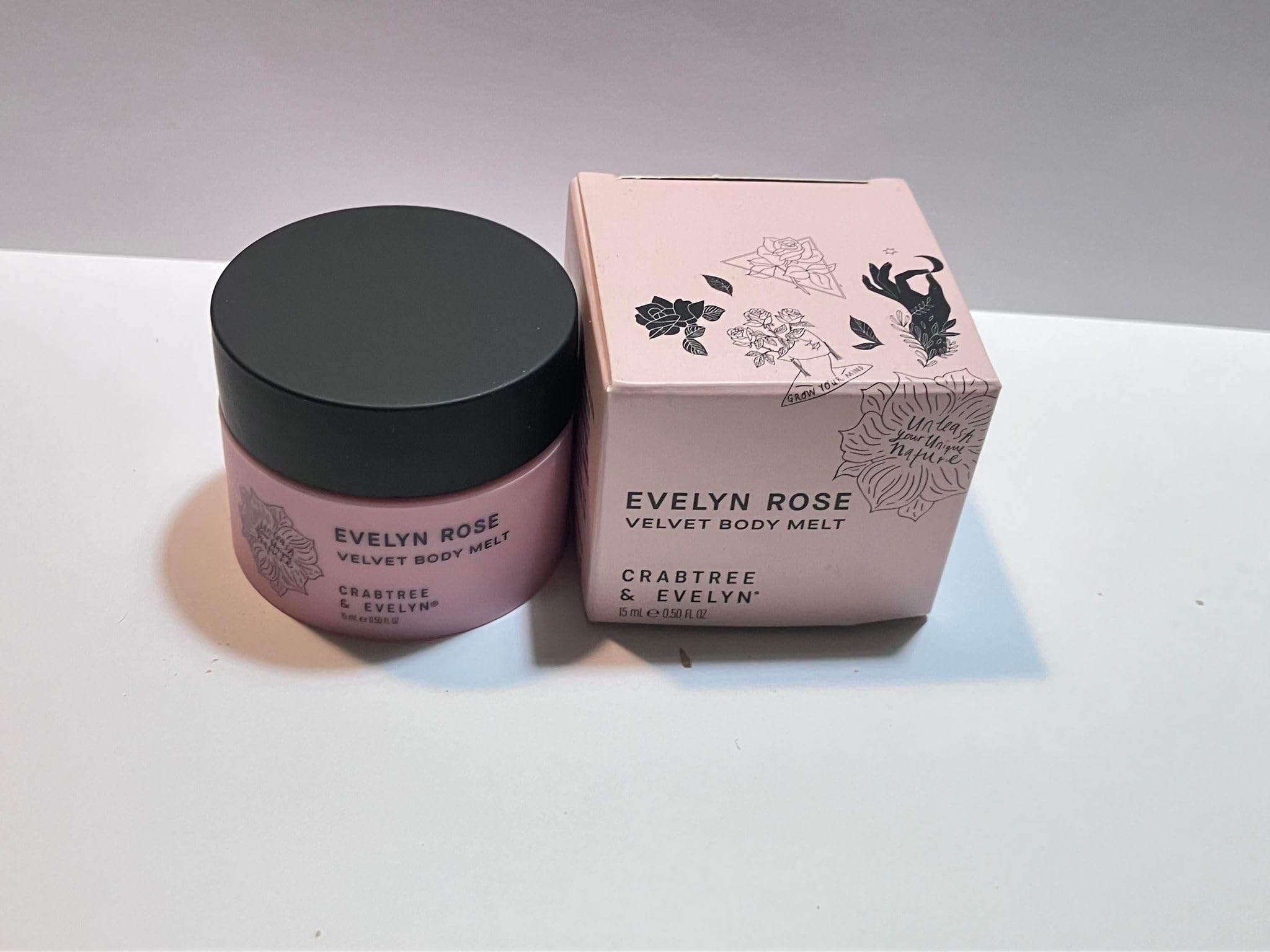 Crabtree & Evelyn Evelyn Rose Velvet Body Melt Travel Size 15ml