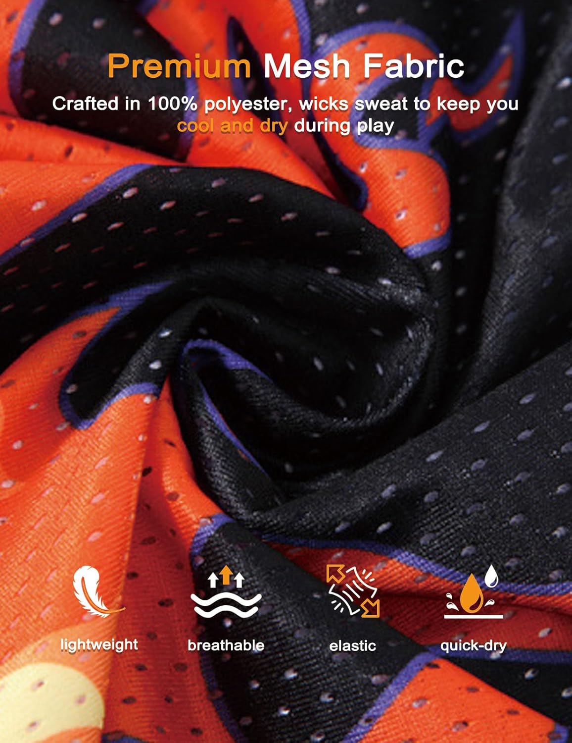 Mens Flame Graphic Shorts Mesh Basketball Quick Dry Workout Casual Running Print Streetwear Cool with Pockets - Image 5