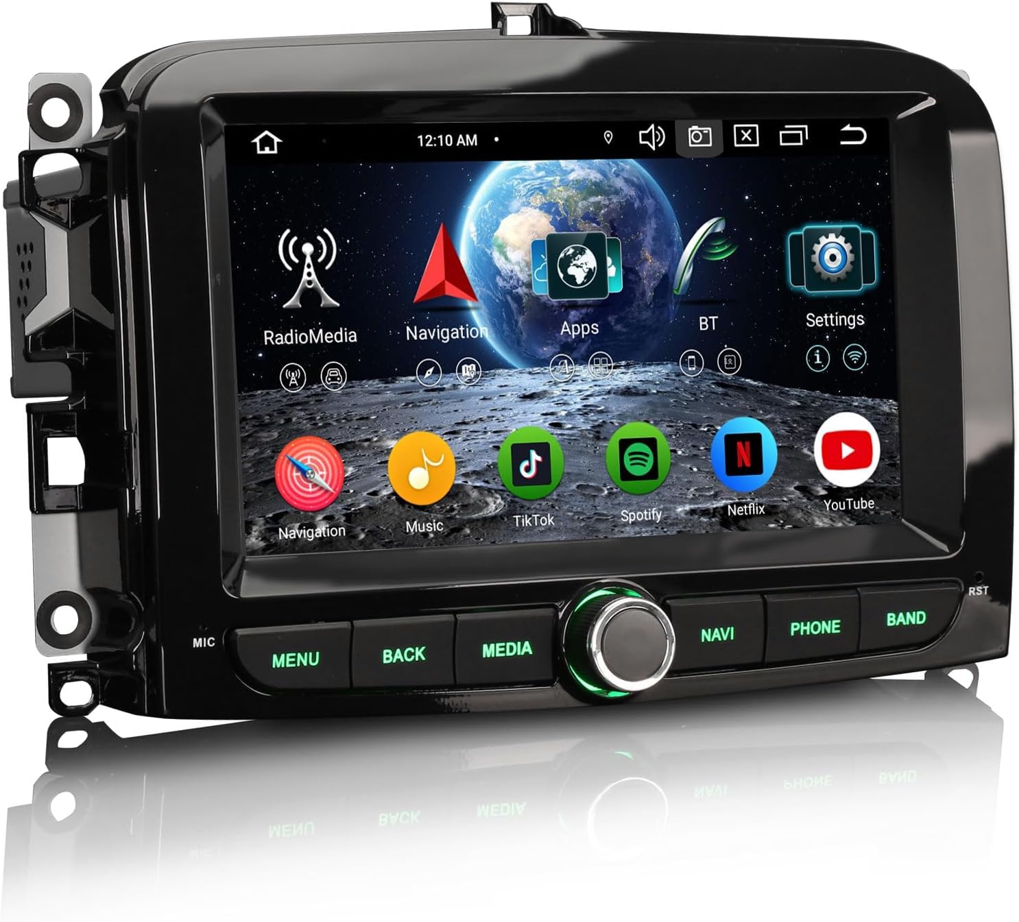 Erisin Android 16 8-Core 4GB+64GB Autoradio per Fiat 500L 2012-2016 7 pollici IPS Schermo tattile Supporto GPS Navigatore Wireless Radio CarPlay Android Auto WiFi DAB+ Bluetooth 5.0 DSP Canbus OBD2