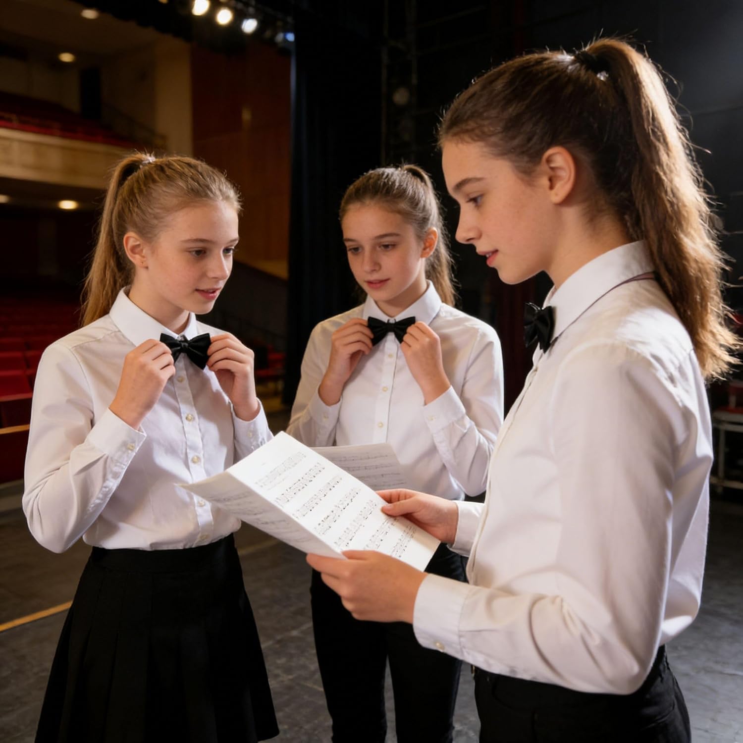 Bienzoe Girls Shirt Long Sleeve: White Button Up Kids School Uniform Cotton Oxford Collared Puff Dress Blouse - Image 7