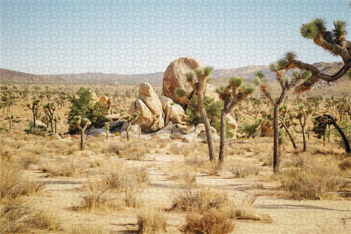 Plantas en el desierto - Rompecabezas de madera de 3000 piezas - Juego de rompecabezas Rompecabezas Decoración de la pared del hogar Regalo