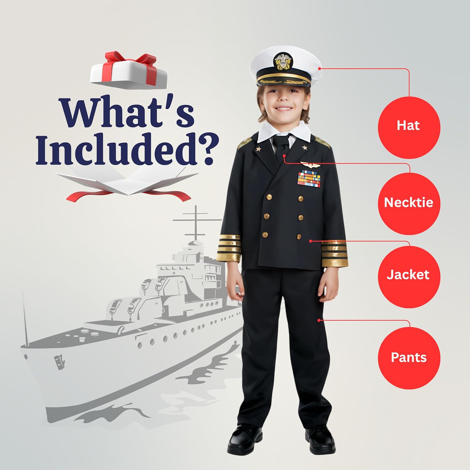 Dress Up America Navy Admiral Captain Costume for Brunei Ubuy