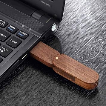 USB Flash Drive, Wooden 8GB / 16GB / 32GB USB2.0 USB Memory Stick Date Storage Pendrive Thumb Drive(8GB, Walnut Wood)