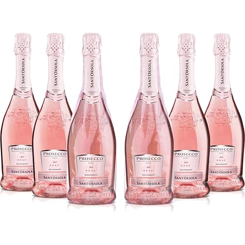 Sant'Orsola - Prosecco D.O.C. Rosè Millesimato Extra Dry, da Uve Glera e Pinot Nero, Gusto Delicato con Note Fruttate e Floreali, 6x750 ml