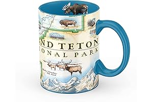Xplorer Maps Grand Teton National Park Map Coffee Mug