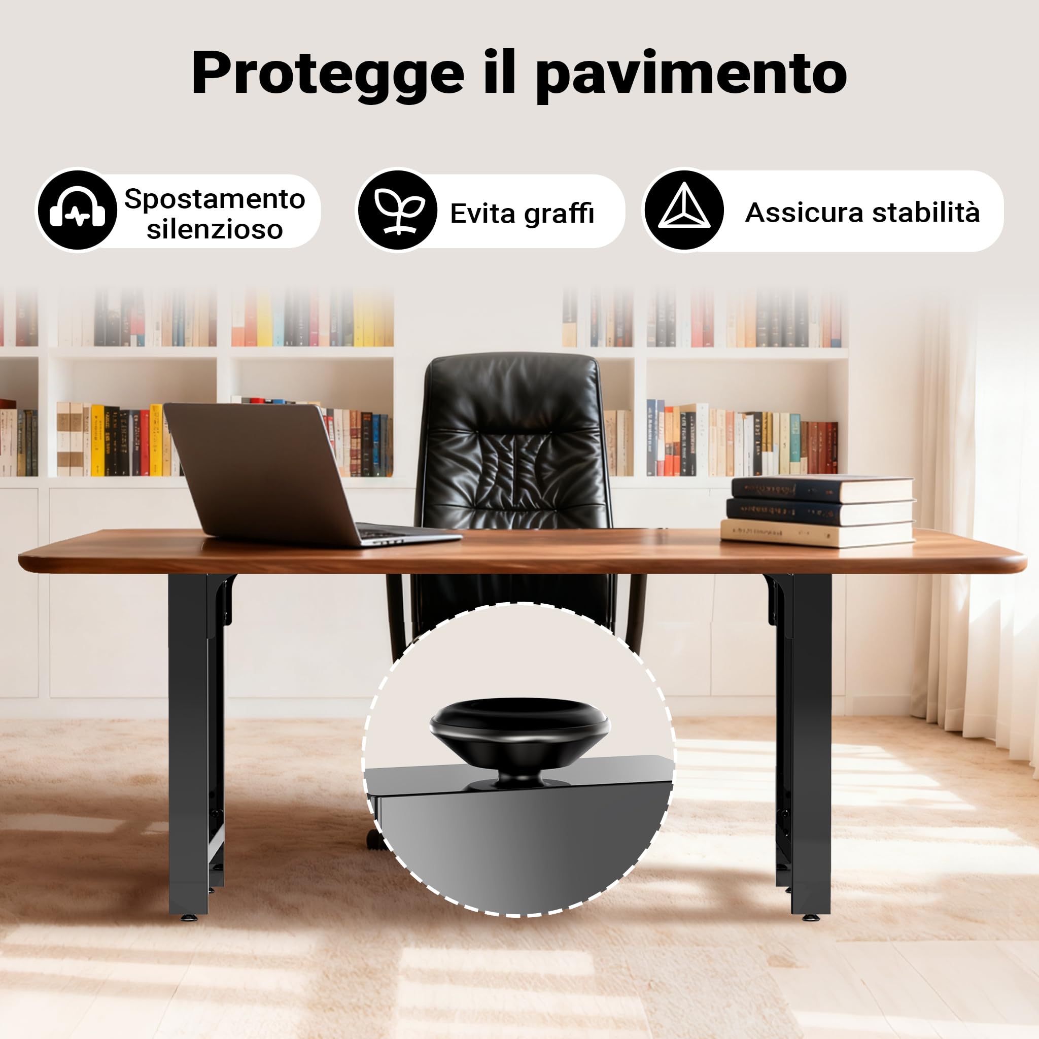 Wiltec Telaio base per tavolo 60x72 cm verniciato a polvere Gambe quadrate tavolino