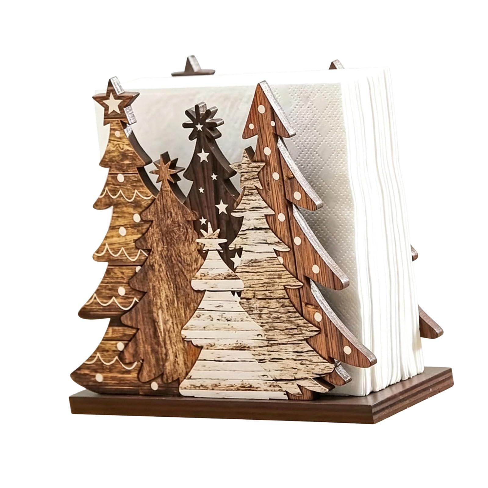 Zxfdsfdbnm Fascinating Animal Patterned Napkin Organizer in Wood Materials Restaurant Tissue Container Hollow Carved Tissue Holder for Tabletop Display Holiday Themed Box