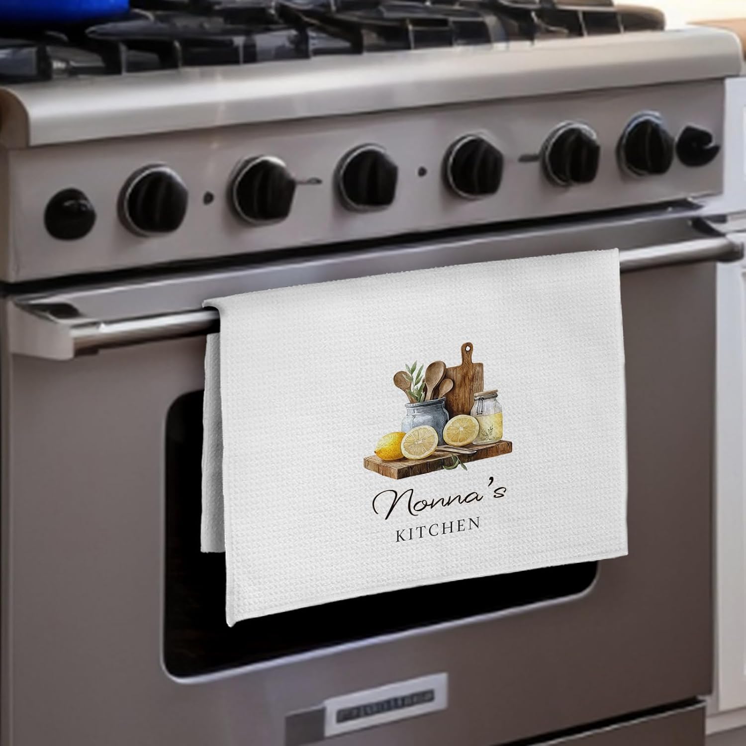 Nonna Gifts Kitchen Towels, Nonna's Kitchen Decorative Towel, Best Grandma Mother's Day Birthday Gifts from Grandson Granddaughter Grandkids Hand Dish Tea Towels, 16X24In - Image 4