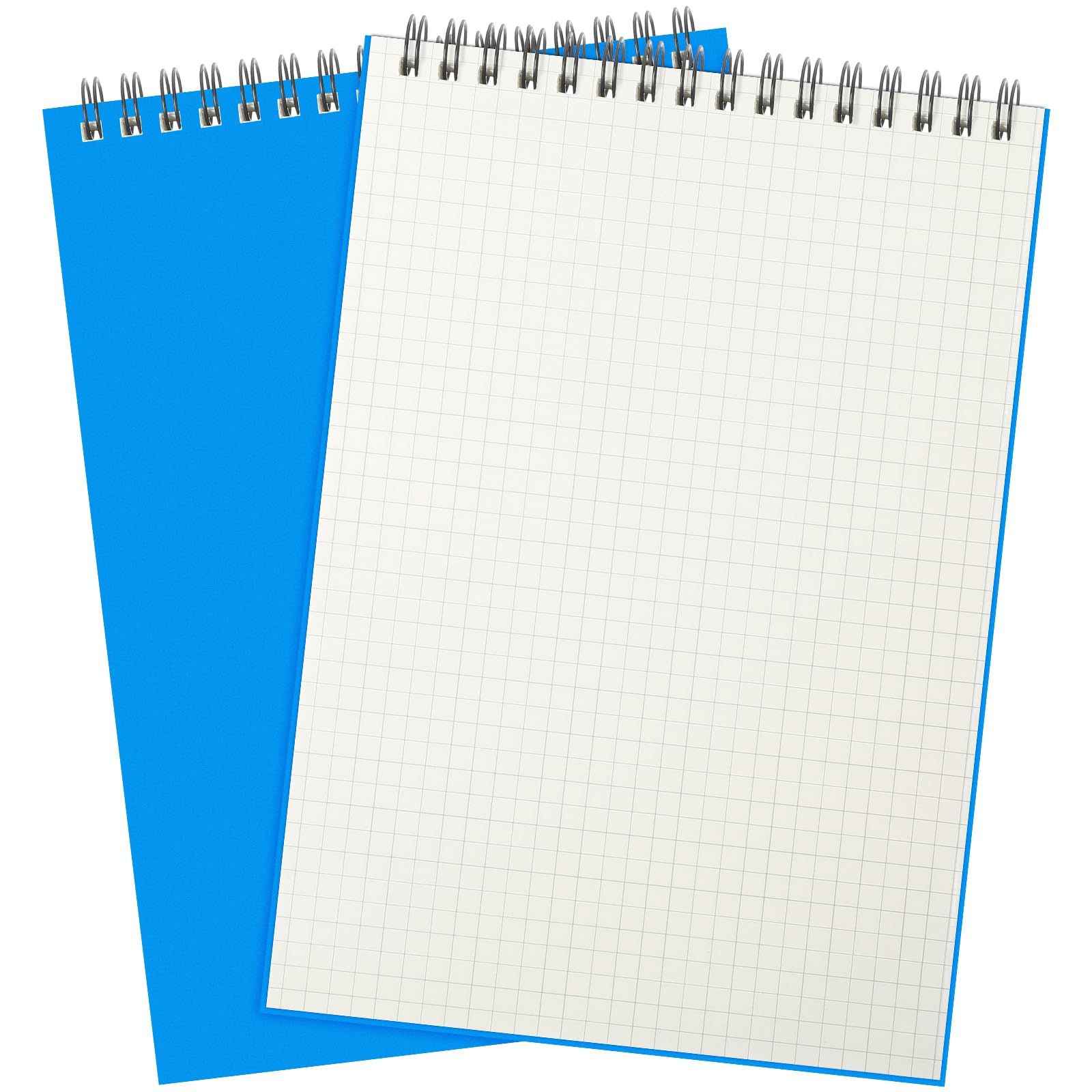 Engrowtic 2 Pack Graph Paper Spiral Notepad A5 Top Wirebound Notepad Grid Notebook Steno Pads Memo Notebook Grid Paper 140 Pages for Writing Sketching Drawing Office Supplies (Light Blue) โ image 1