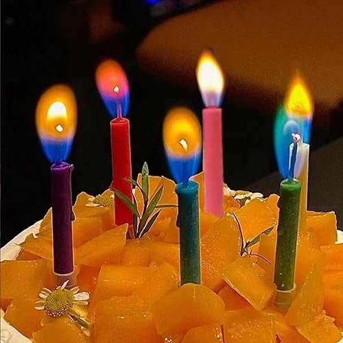 Miniatura 10 de Velas de cumpleaños para tartas de cumpleaños, velas coloridas incluidas (coloridas, 12)