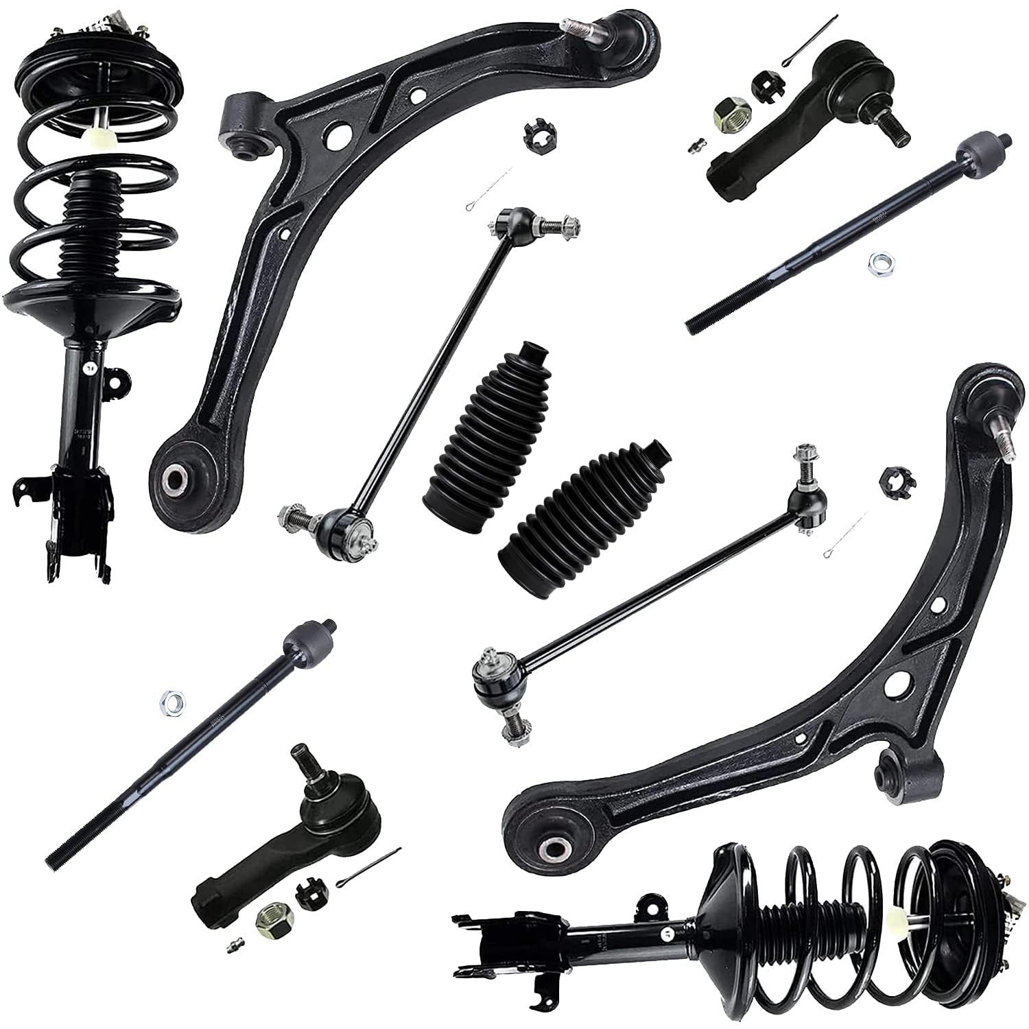 Detroit Axle - 12pc Front End Suspension Kit for 1999-2001 Honda Odyssey