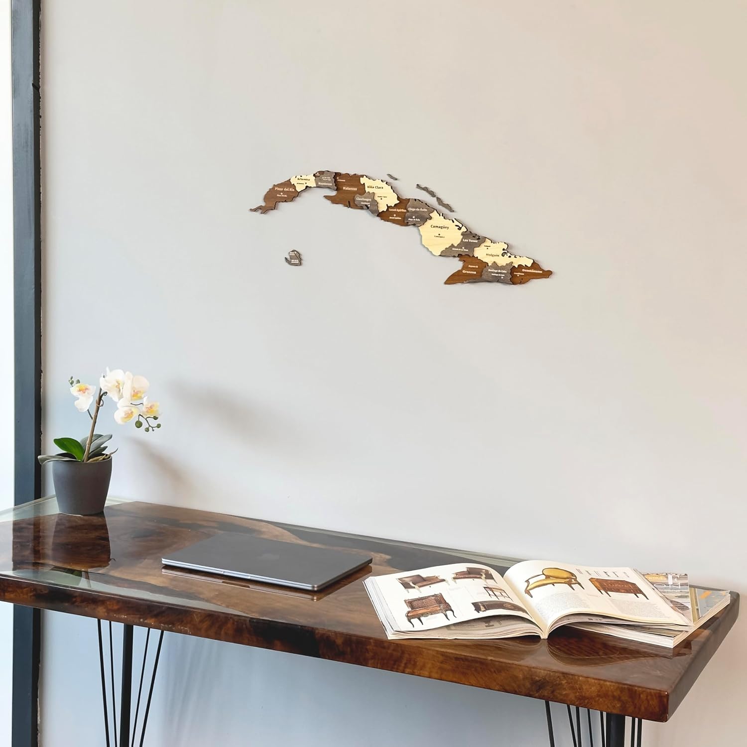 Colorfull Worlds 3D Wooden Cuba Wall Art, Handcrafted Home and Office Decor, Multilayered Design, Perfect Cuban-Inspired Accent (60 x 20 cm | 23.6" x 7.9") - Image 4