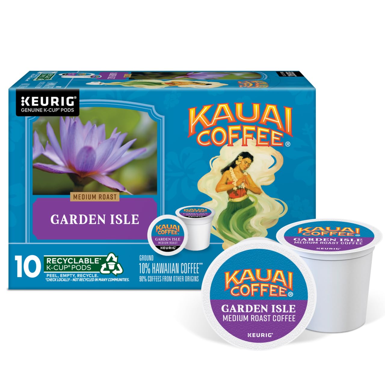 Kauai Coffee Garden Isle Medium Roast - Compatible with Keurig K-Cup Brewers, 10 CT (Pack of 2) - Image 2