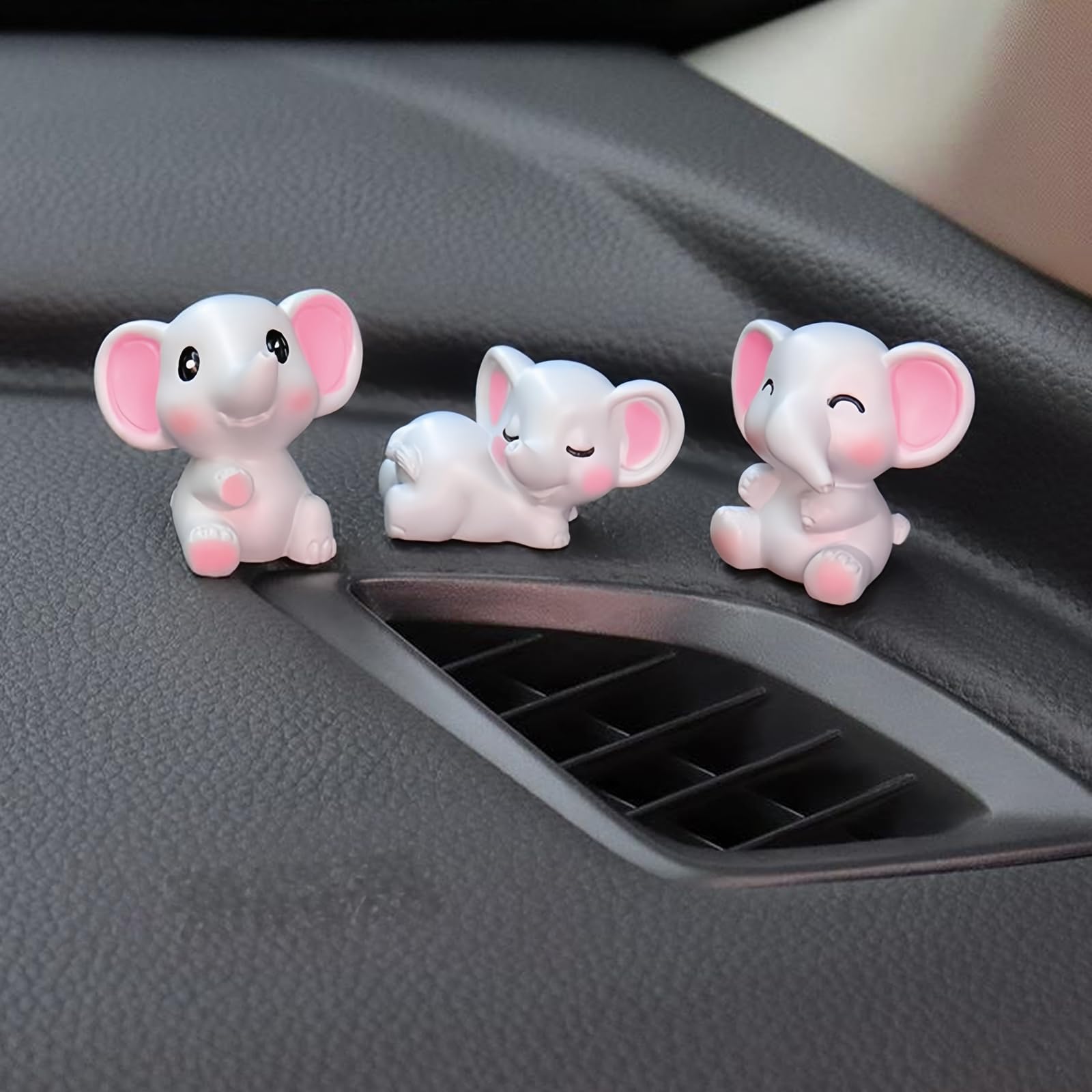Mini Elephant Figurines, Miniature Elephants Ornament Tiny Animals Wild Elephant Fairy Garden Accessories For Moss Landscape, Potted Plant, DIY Terrarium, Home Decor, Cake Topper, Car Decor, 4 Pieces