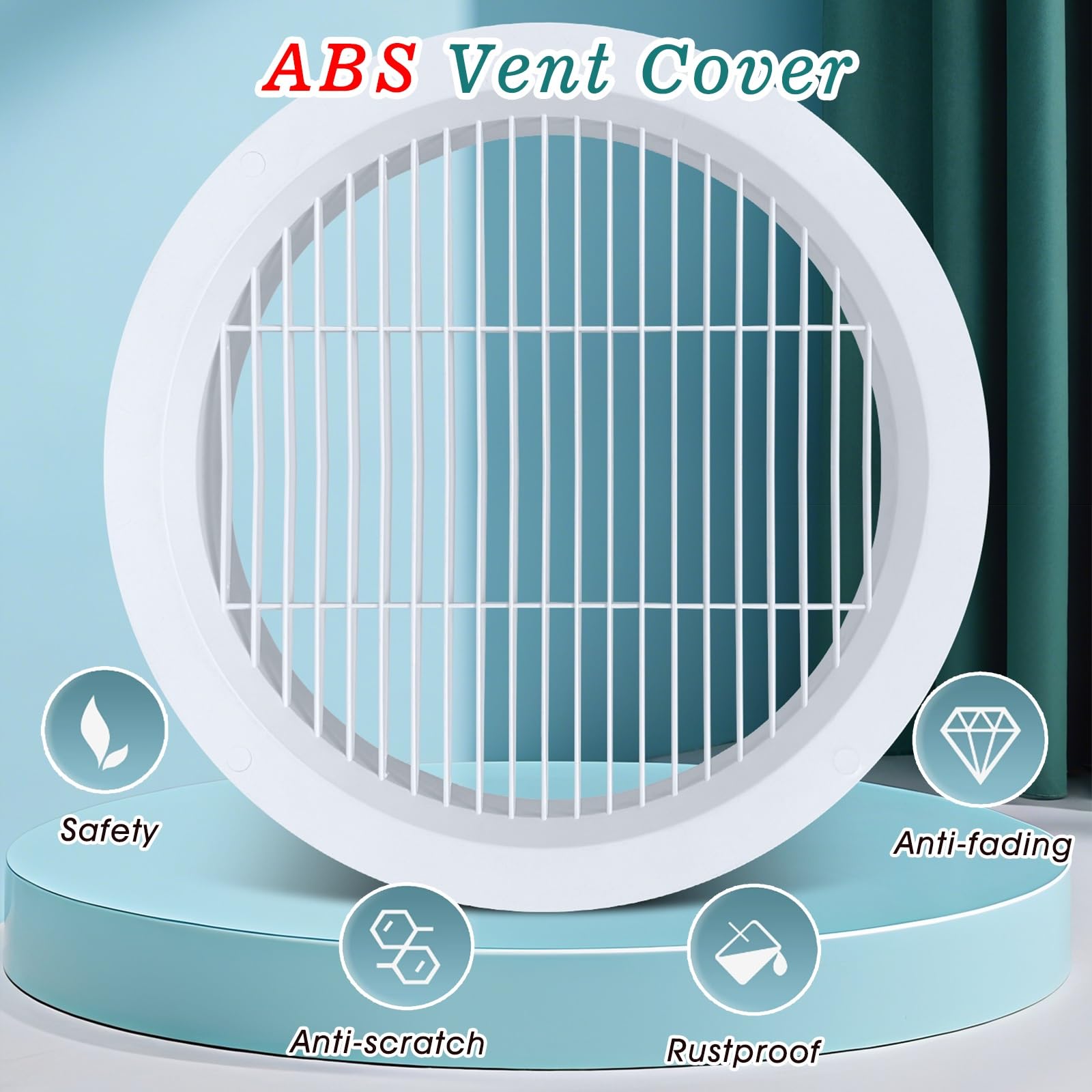 Coperture rotonde per prese d'aria per diffusori da soffitto, da 25,4 cm a 55,9 cm, griglie di ventilazione per canalizzazioni, coperture per ventilatori da bagno, cular (20in / 50 cm)