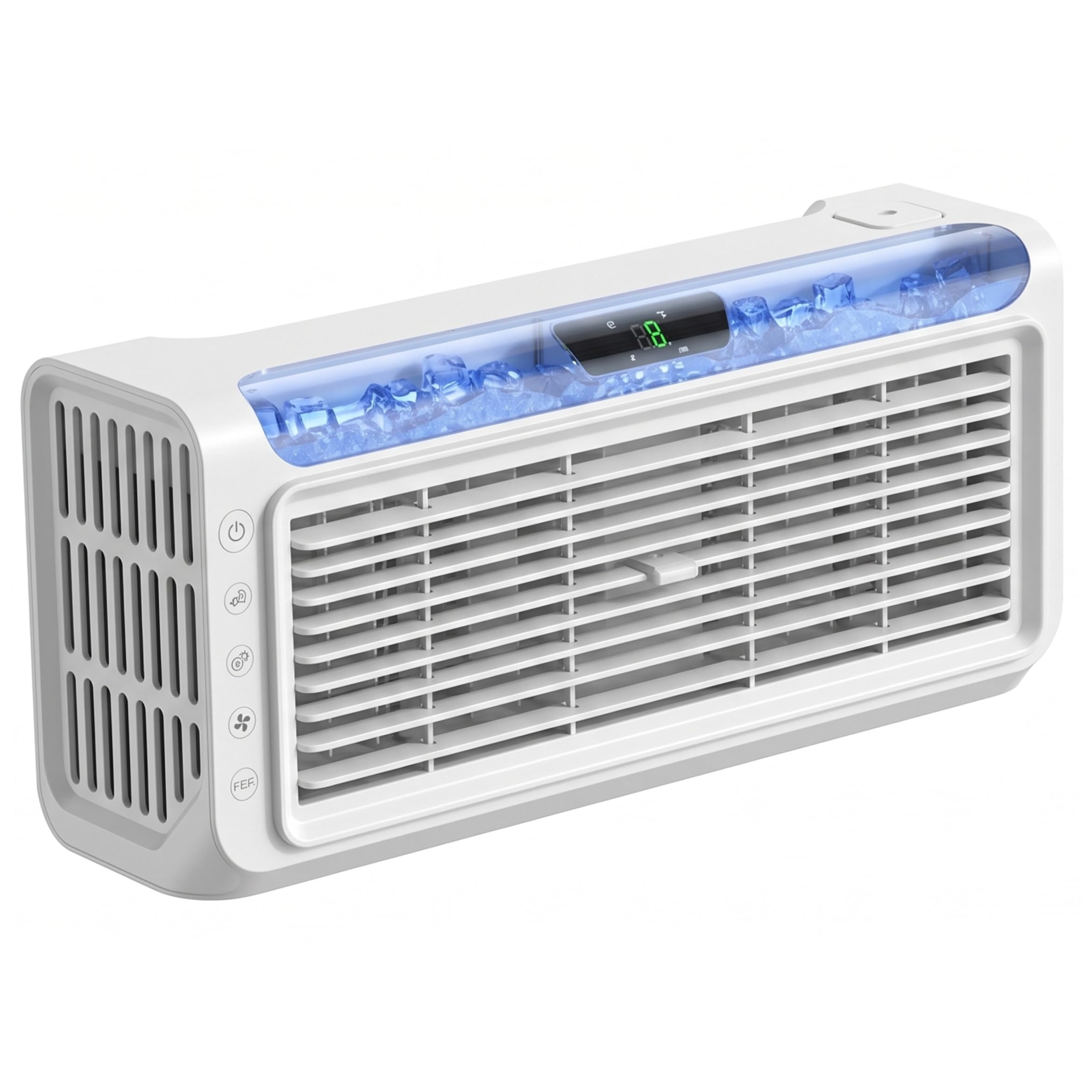 Mini climatiseur ventilateur contre la chaleur étouffante : purificateur d'air sans percer