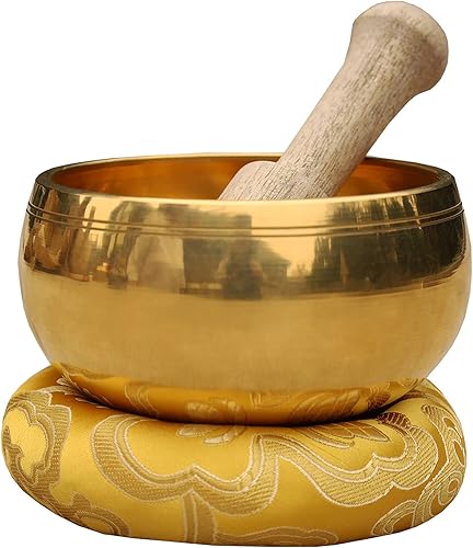 DharmaObjects Juego de cojines tibetanos Ring Gong para meditación y canto (extra grande)