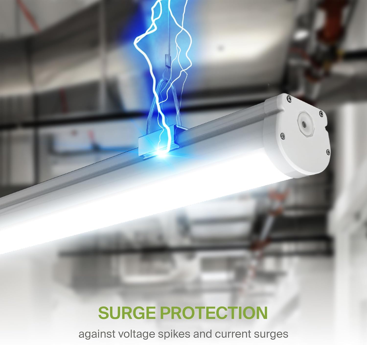 ASD 8FT LED Vapor Tight Light Fixture - 64W/96W/120W 120-277V 3500/4000/5000K Selectable Dimmable Vapor Proof Lighting, Seamless Linkable Commercial Wall Light, Walk in Freezer, UL DLC 6 Pack